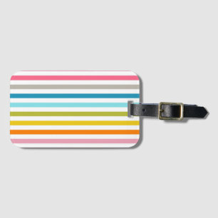 Summer Rainbow Stripes Luggage Tag