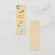 Summer Reads Customizable Mini Bookmark 