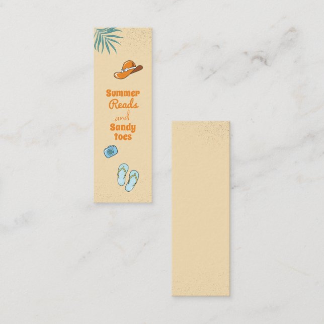 Summer Reads Customizable Mini Bookmark  Calling Card (Front/Back)