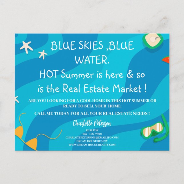  Summer Real Estate Marketing Promotional Postcard (Front)
