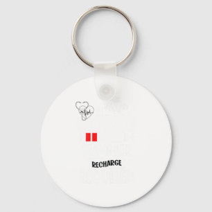 Summer Recharge Required Funny School Nurse Summer Keychain