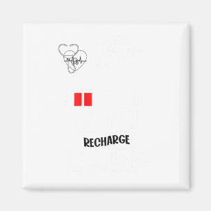 Summer Recharge Required Funny School Nurse Summer Magnet