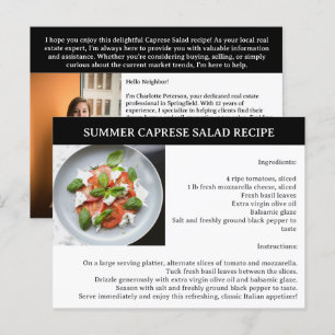 Summer Recipe Realtor or Real Estate Postcard