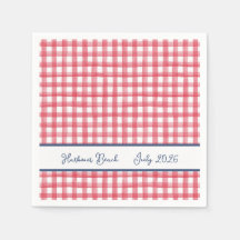 Summer Red Gingham, Chequered July 4th