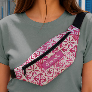Summer Red Majolica Sicilian Mediterranean Design Fanny Pack