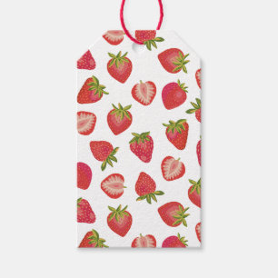 Summer Red Strawberry Pattern Napkins Gift Tags