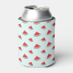 Summer red Watermelon slices pattern Can Cooler