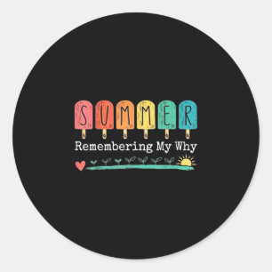 Summer remembering why funny professors teacher classic round sticker