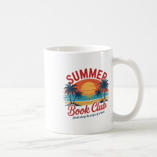 Summer Retro Book Club Funny Beach Vacation 1 Coffee Mug