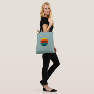 Summer Retro Design Sun Beach Tote Bag