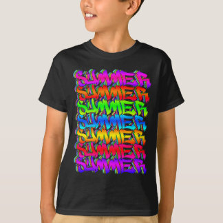 SUMMER-Retro Vintage Graffiti Colourful Summer T-Shirt
