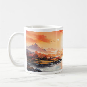 Summer, River, And The Sun In The Morning Coffee Mug