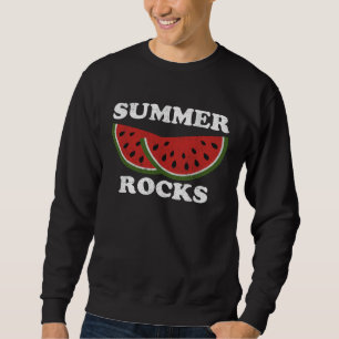 Summer Rocks  Watermelon Retro Cute Watermelons Sweatshirt