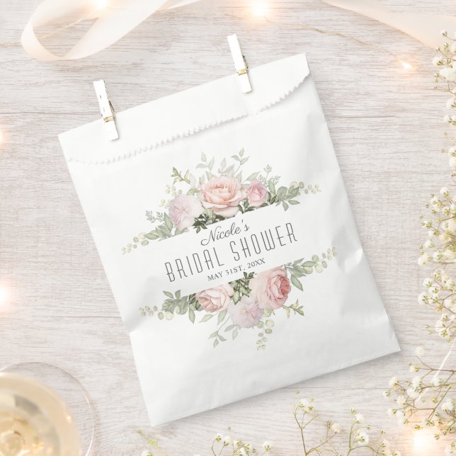Summer Rose Garden Bridal Shower Favour Bag (Clipped)
