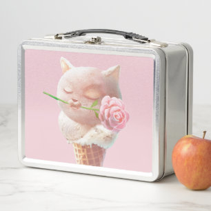 Summer Rose Ice Cream Metal Lunch Box