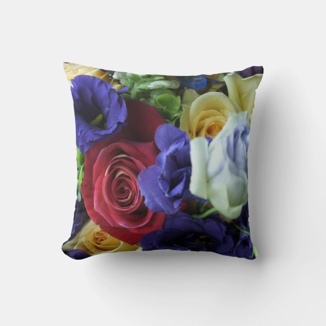 Summer Roses Throw Pillow (Front)