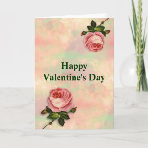 Summer Roses Valentine's Day Card (Large Print)