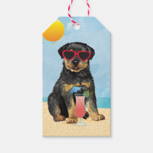 Summer Rottweiler Gift Tags