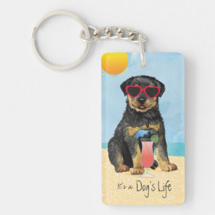 Summer Rottweiler Keychain