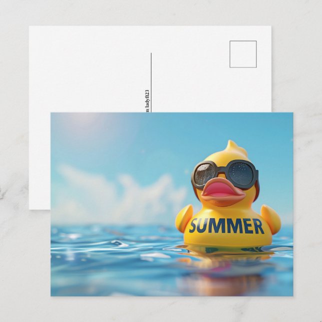 Summer, Rubber duck, Postcrossing Postcard (Front/Back)