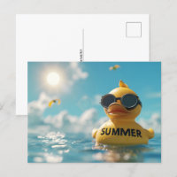 Summer, Rubber duck, Postcrossing