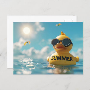 Summer, Rubber duck, Postcrossing Postcard