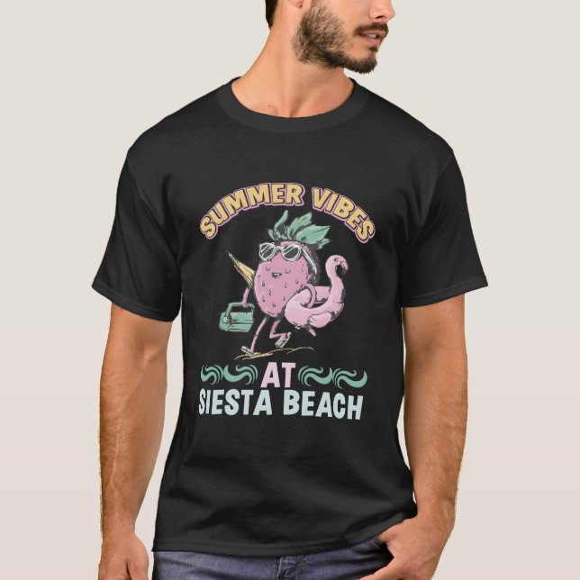 Summer S At Siesta Beach Tropical Beachfront Adven T-Shirt (Front)