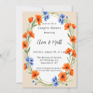 Summer’s Embrace Wildflower Couples Shower Invitation