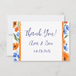 Summer’s Embrace Wildflower Wedding Thank You Card
