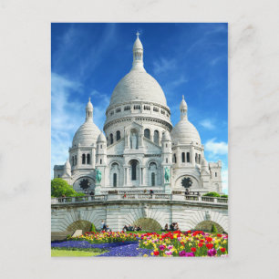 Summer Sacre Coeur Basilica Paris France Postcard