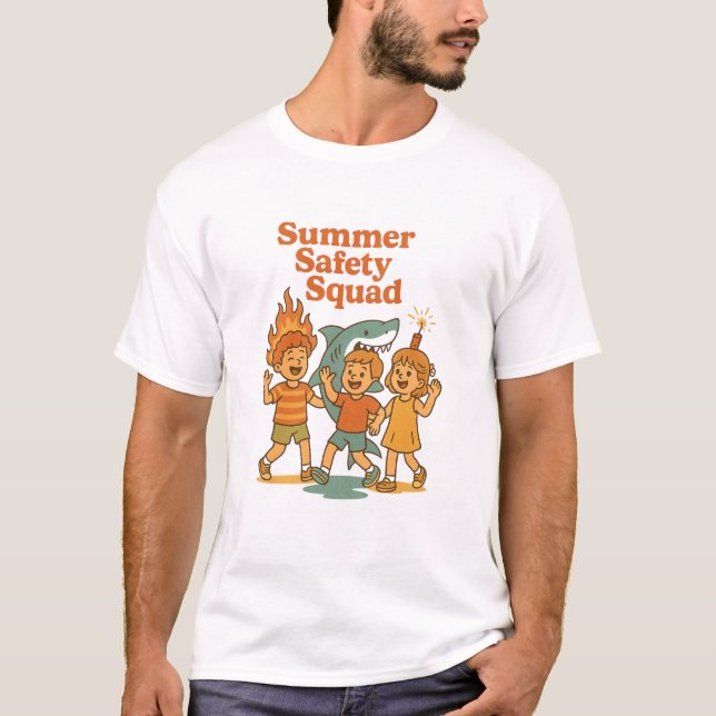 Summer Safety Squad Funny T-Shirt (Front)