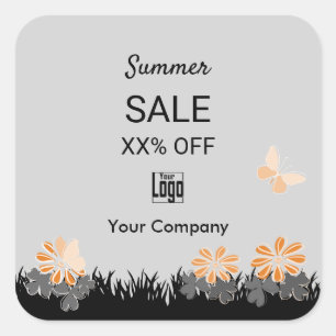 Summer Sale Announcement on Marketing Collateral Square Sticker