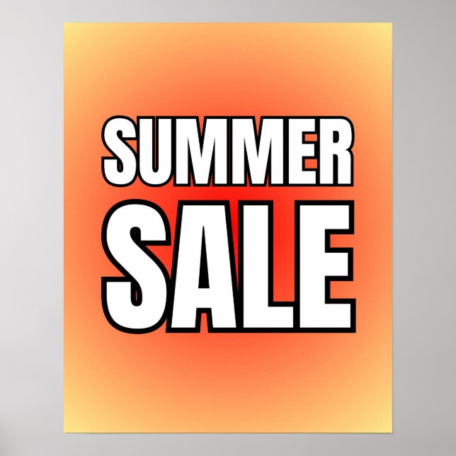 Summer Sale Sign / Sale Poster for Retail Store (Front)