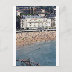 Summer San Sebastian beach Basque country Postcard