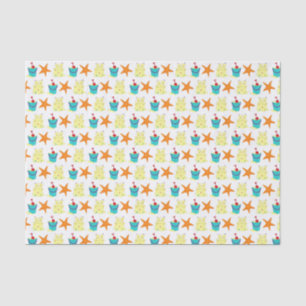 Summer Sand Castle Bucket Pail Beach Party Tissue Paper