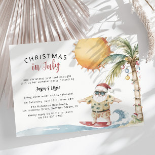 Summer Santa Christmas in July Party Invitation