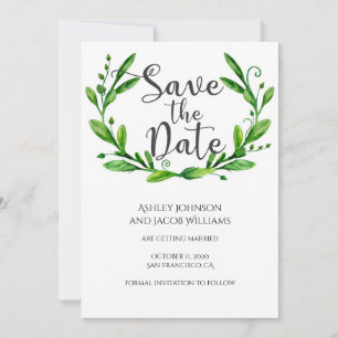 Summer save the date. Garden wedding announcement