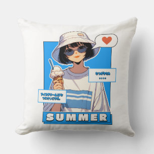 Summer Scoop Bliss Throw Pillow