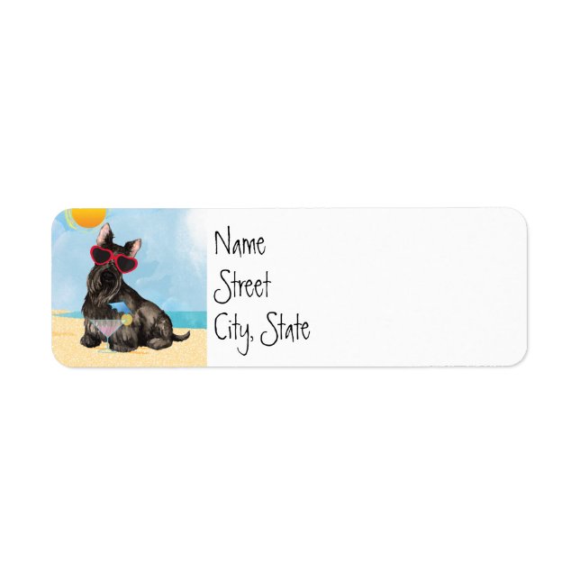 Summer Scottish Terrier Label (Front)