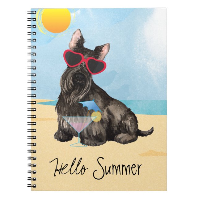Summer Scottish Terrier Notebook (Front)
