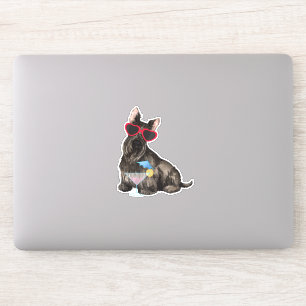 Summer Scottish Terrier Vinyl Sticker