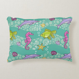Summer Sea Pattern Accent Pillow