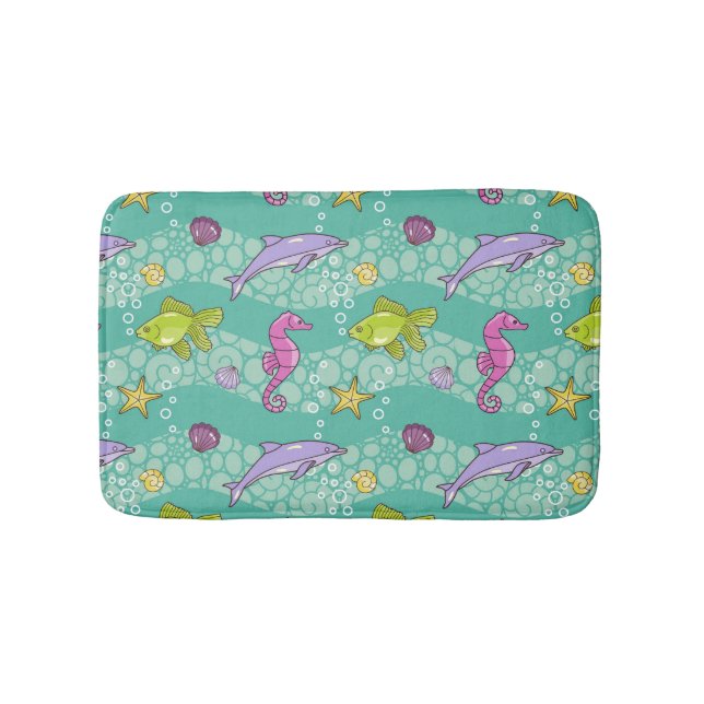 Summer Sea Pattern Bath Mat (Front)