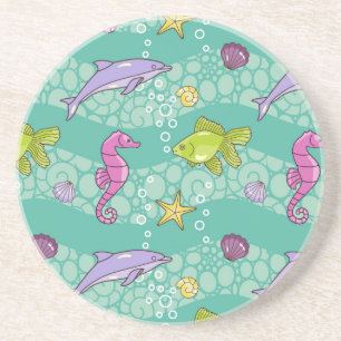 Summer Sea Pattern Coaster
