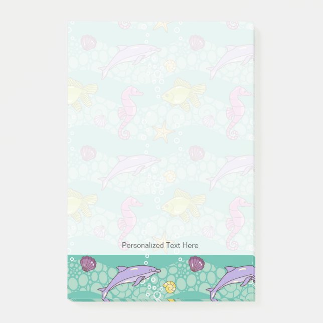 Summer Sea Pattern Post-it Notes (Front)