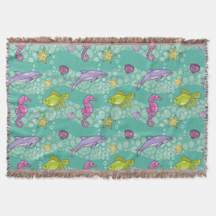 Summer Sea Pattern Throw Blanket