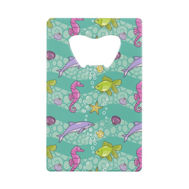 Summer Sea Pattern Wallet Bottle Opener (Front)