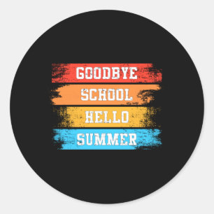 Summer Sea Sun Vacation Surf Beach Cool Funny Gift Classic Round Sticker