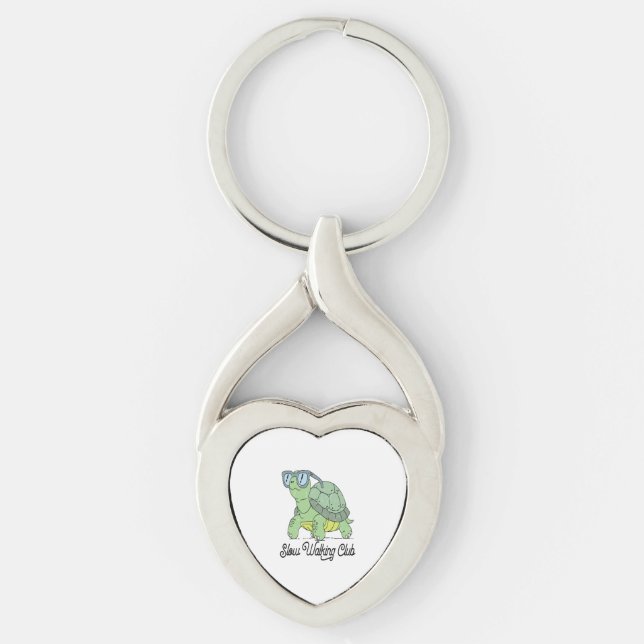 Summer Sea Turtle Floral Boho Flower Keychain (Front)