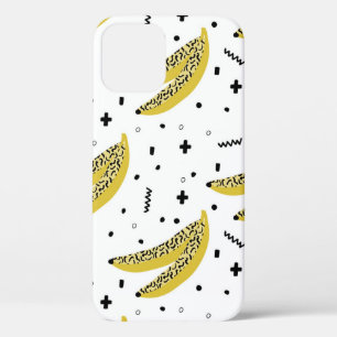Summer seamless pattern with bananas in pop art st iPhone 12 case